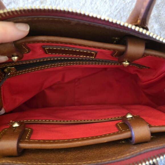 Dooney & Bourke Wilson Satchel Bag R343 Orange Pebble Leather w/ Strap Rare - Picture 4 of 16